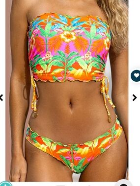 Luli Fama Palm Breeze Bikini Set NWT M L